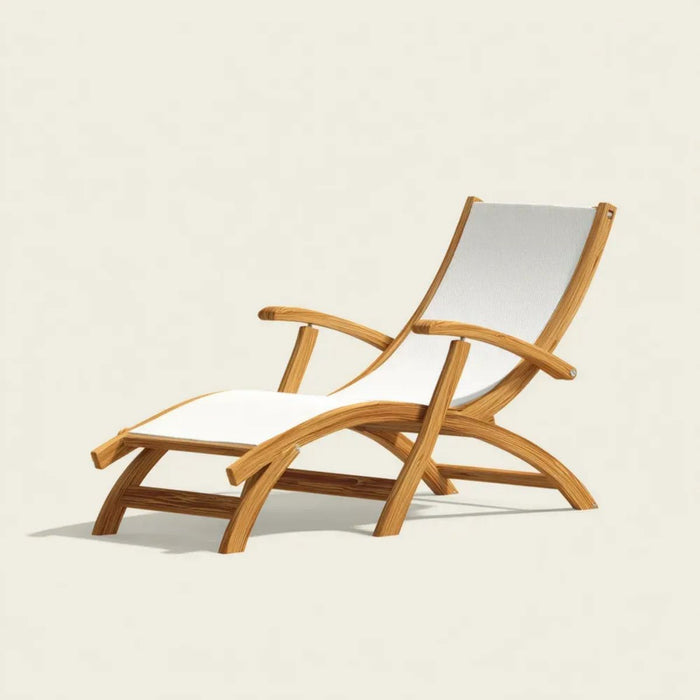 Leżak ogrodowy, Rocking Bethansunbaking in Bethanlide Bethanwood and Bethanwhite Bethind, 150 x 65 x 90 cm