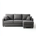 Sofa, Kanapa naro?na z reklamacj? ciemnoszary 230 x 145 x 85 cm poliester prostok?tna