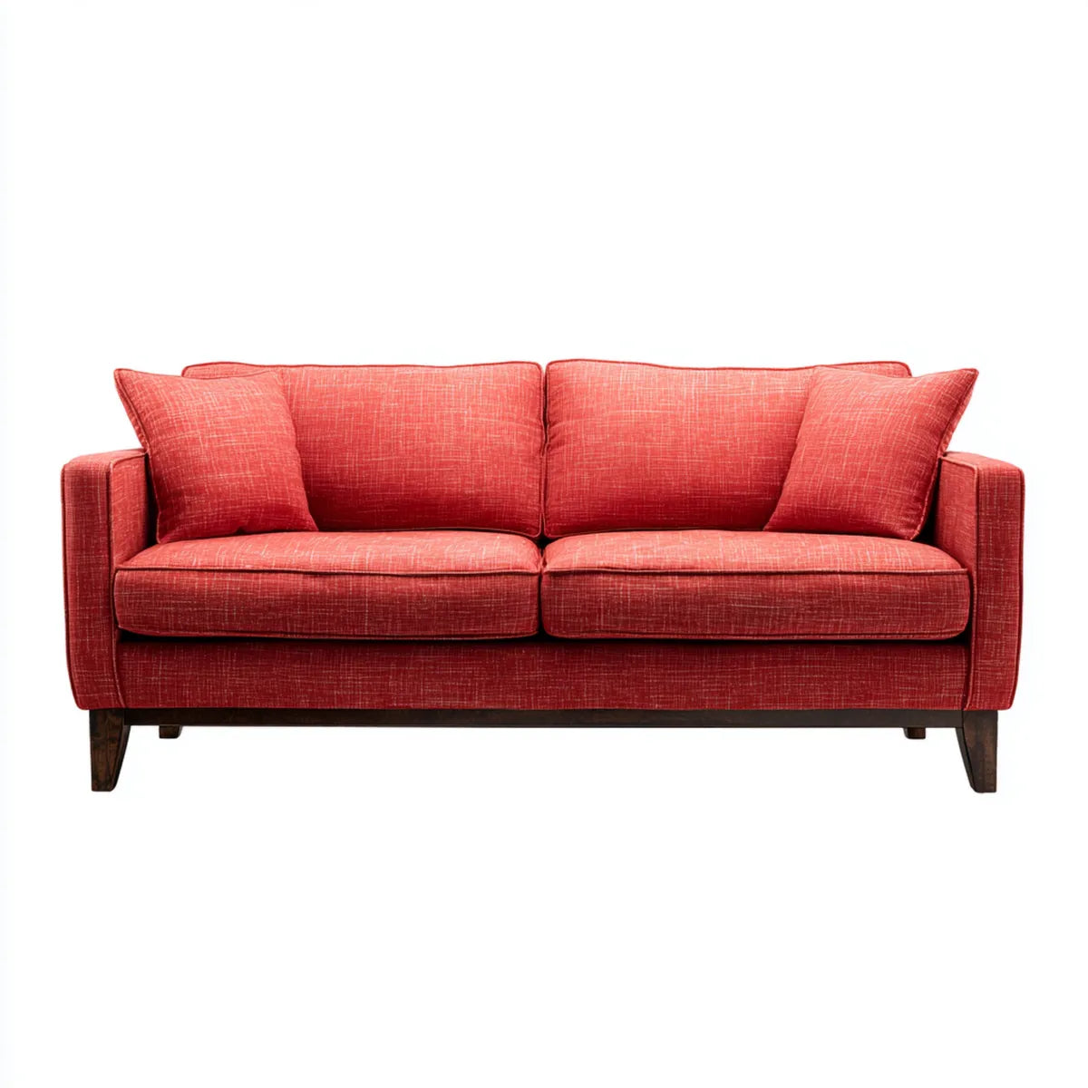 Sofa 2 czerwone miejsca 180 x 85 cm x 85 cm w prostok?tnym kszta?cie poliestru, 180 x 85 x 85 cm