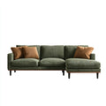 Sofa, Rożna sofa 3 zielone miejsca oliwne w aksamicie za opłatą poliestru 275 x 160 x 85 cm