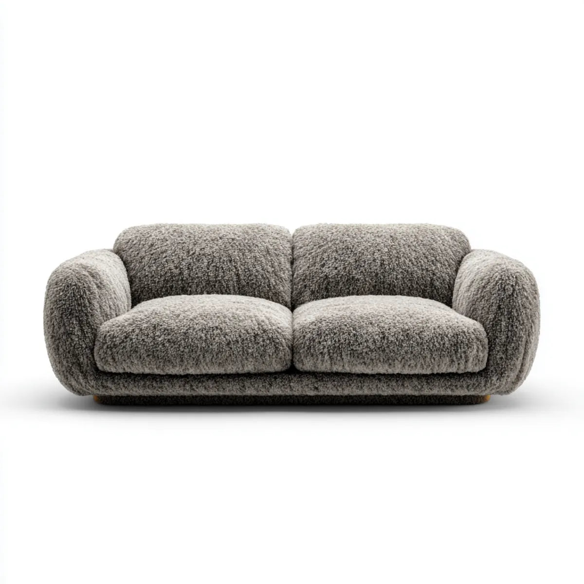 Sofa 2 umieszcza szary w bukle tkaniny z poliestru liniowego 180 x 95 x 75 cm