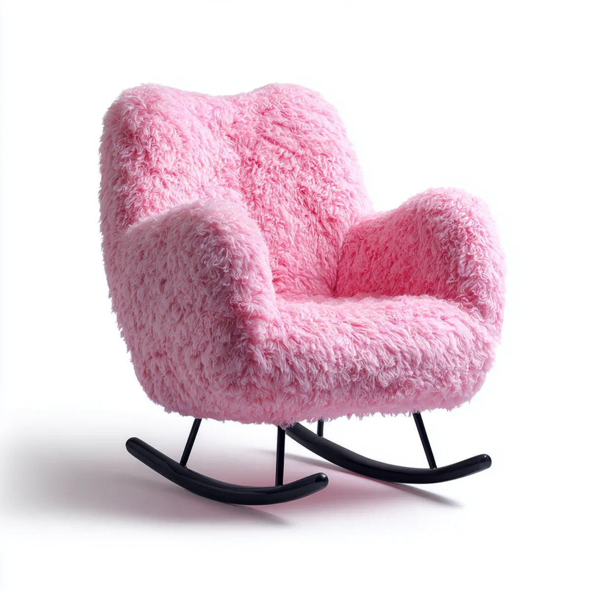 Fotel bujany, R¨®?owy fotel rockowy dla dzieci w poliestrze o konstrukcji stalowej 64 x 54 x 70 cm