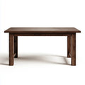 St¨®? do jadalni, prostok?tny br?zowy st¨®? jadalny w litym drewnie 180 x 90 x 76 cm