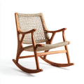 Fotel bujany, Br?zowe fotel br?zu w litym drewnie, 68 x 90 x 95 cm