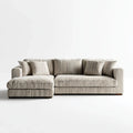 Sofa, Kanapa naro?na z piank? poliestrow? o kszta?cie L w paski, 260 x 165 x 85 cm