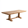 Stół do jadalni, Naturalny stół obiadowy o wymiarach 180- 240 x 90 x 76 cm w prostokątnym drewnie litym