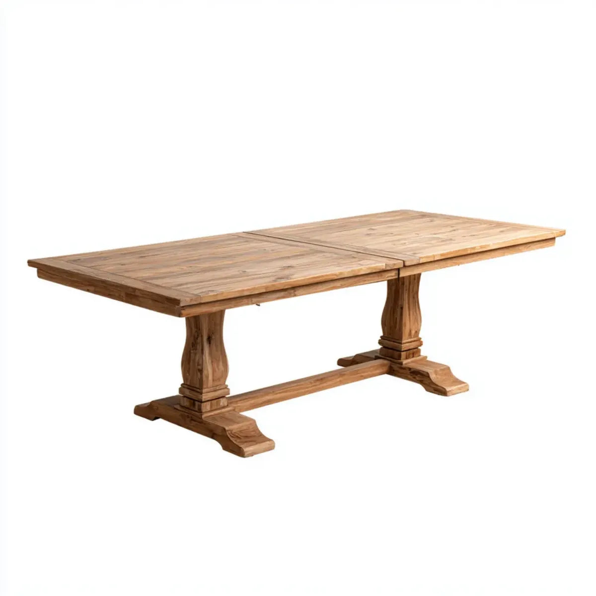 Stół do jadalni, Naturalny stół obiadowy o wymiarach 180- 240 x 90 x 76 cm w prostokątnym drewnie litym