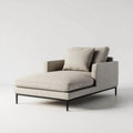 Fotel wypoczynkowy, Prostokątne fotel w poliestrze i czarnej stali stołowej 110 x 95 x 80 cm