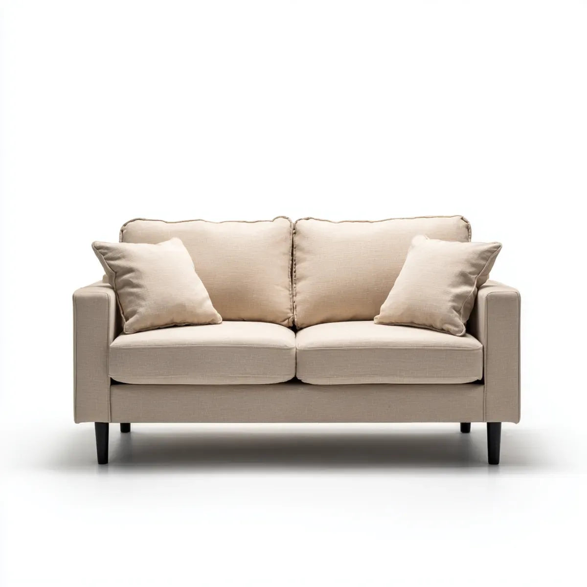 Sofa 2 Beżowe krzesła w Poliestrze Rettangable 160 x 85 x 88 cm