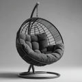 Hamak lub fotel wisz?cy, Czarny ogr¨®d jaj krzes?o rattan PE i stali 105 x 75 x 195 cm