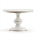 St¨®? do jadalni, Okr?g?y bia?y st¨®? do jadalni 120 x 120 x 75 cm, lakierowany MDF z podstaw? do piedesta?u