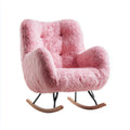 Fotel bujany, R¨®?owe opakowanie fotel rockera w poliestrze z d?ugimi w?osami 75 x 85 x 92 cm