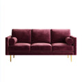 Sofa, 3 fotela w poliestrowym aksamicie 210 x 85 x 86 cm prostok?tna