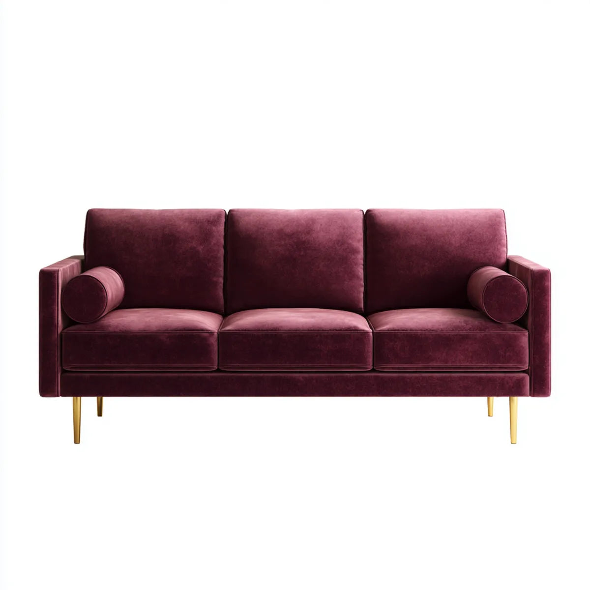 Sofa, 3 fotela w poliestrowym aksamicie 210 x 85 x 86 cm prostok?tna