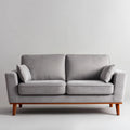 Sofa 2 umieszcza szary 170 x 86 x 84 cm w poliestrze z lit? ram? z drewna